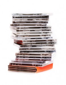 A stack of CD'S